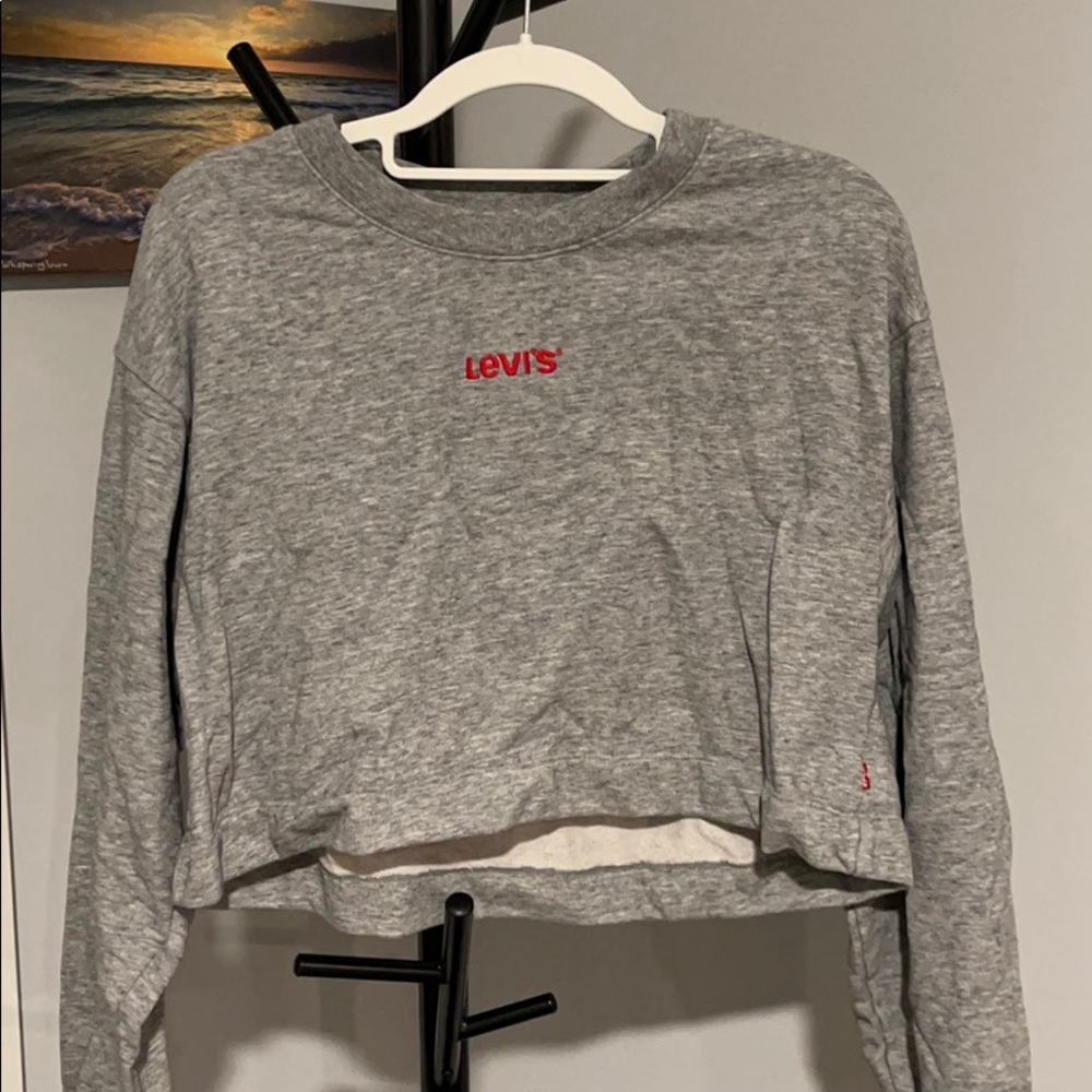 levi’s cropped sweatshirt